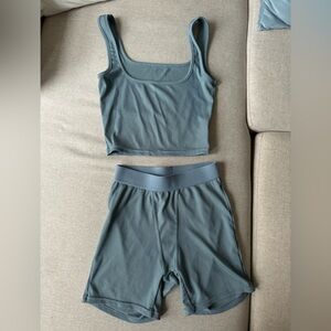 Blue lounge/sleep set from Amazon